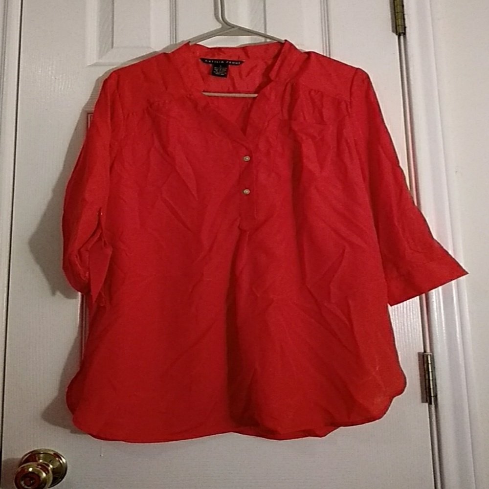 Coral blouse